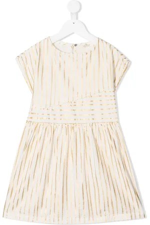 Le pandorine Striped cotton midi dress