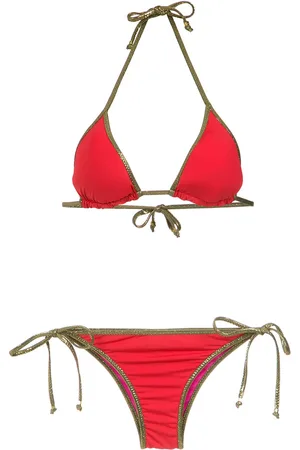 AMIR SLAMA Gold-tone trimming bikini set