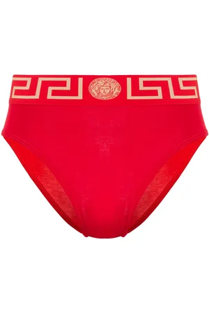 VERSACE Greca Border high-waisted briefs