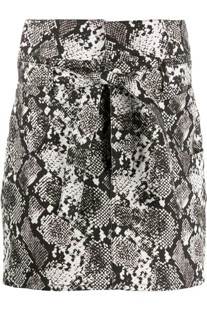 The Attico Snakeskin print mini skirt