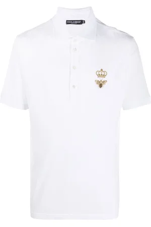 Dolce & Gabbana Embroidered piqué polo shirt