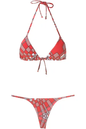 AMIR SLAMA Geométrico triangle bikini set