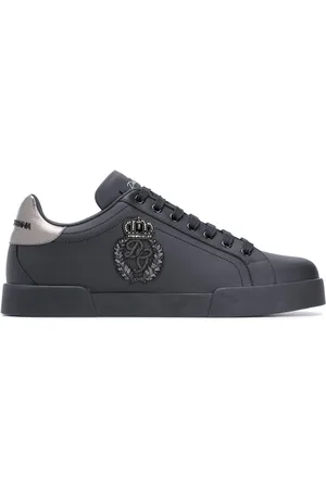 Dolce & Gabbana Portofino crown-patch leather sneakers