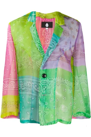 DUOltd Paisley colour-block blazer