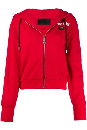 Philipp Plein Zip-up logo print hoodie