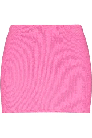 Hunza G Crinkled-effect mini skirt