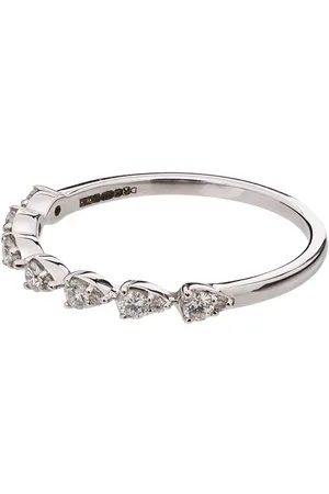 Dana Rebecca Designs 14kt white gold diamond teardrop ring