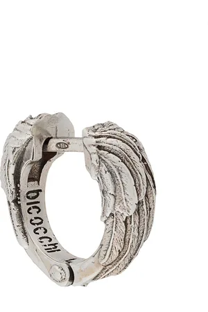 EMANUELE BICOCCHI Wing textured hoop earring