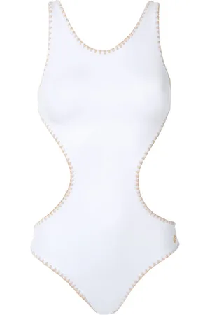 Brigitte Crochet cut-out one-piece