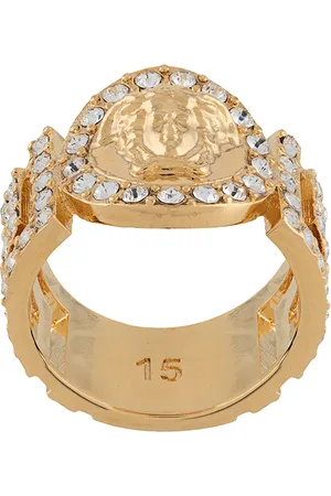 VERSACE La Medusa crystal-embellished ring