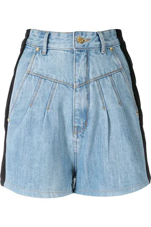 AMAPÔ Two-tone denim shorts
