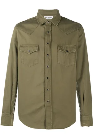 Saint Laurent Western-inspired press-stud shirt