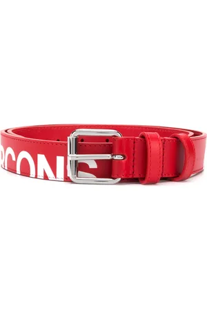 Comme des Garçons Cut-off logo leather belt