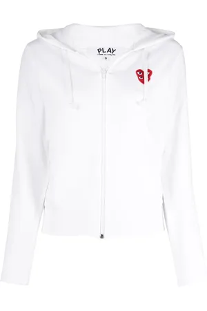 Comme des Garçons Logo-motif zip-up hoodie