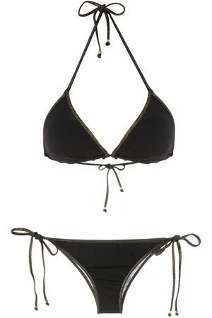 AMIR SLAMA Metallic detail triangle bikini set
