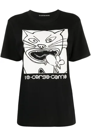 10 CORSO COMO Cat-print cotton T-shirt