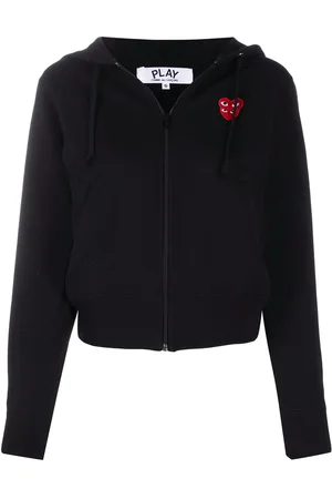 Comme des Garçons Logo-motif zip-up hoodie