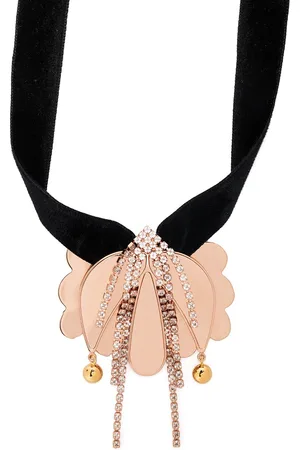 La DoubleJ Draped floral necklace