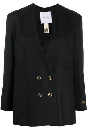 Patou Collarless double-breasted blazer