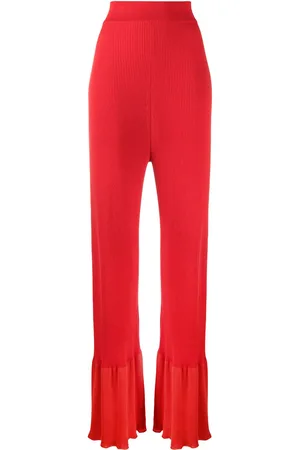 Stella McCartney Rib-knit long-length trousers
