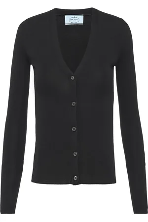 Prada V-neck cashmere-silk cardigan