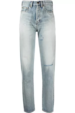 Saint Laurent Kobieta Z wysokim stanem - Blue