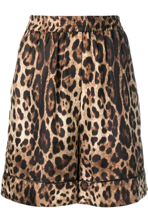 Dolce & Gabbana Leopard-print silk shorts