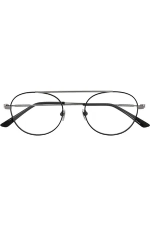 Calvin Klein Logo round frame glasses