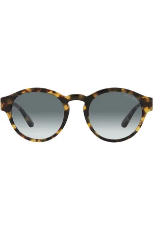 Giorgio Armani Tortoiseshell-effect round-frame sunglasses