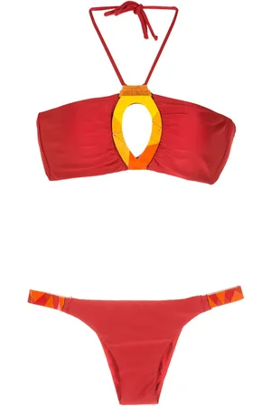 AMIR SLAMA Embroidered fibreglass bikini set