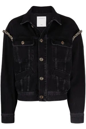Sandro Crystal-embellished denim jacket