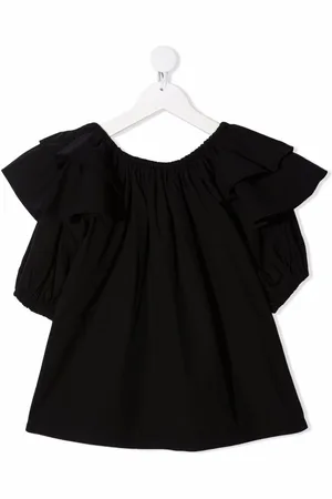 Le pandorine Ruffle short-sleeve blouse
