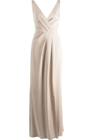 Marchesa Notte Cowl-effect floor-length gown