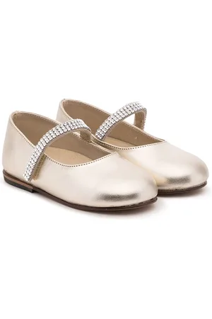 Babywalker Crystal-embellished ballerina shoes