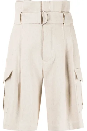 GOEN.J Belted paperbag-waist bermuda shorts