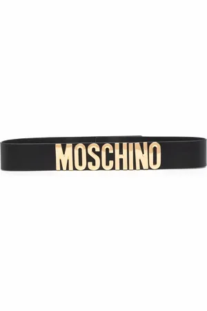 Moschino Leather logo-lettering belt