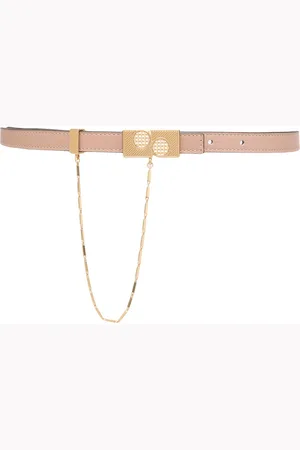 PORTS 1961 Chain-link leather belt