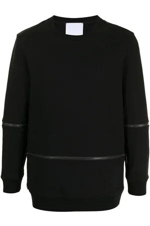 Ports V Zip details crew neck sweatshirt