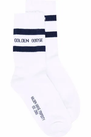 Golden Goose Stripe trim ribbed socks