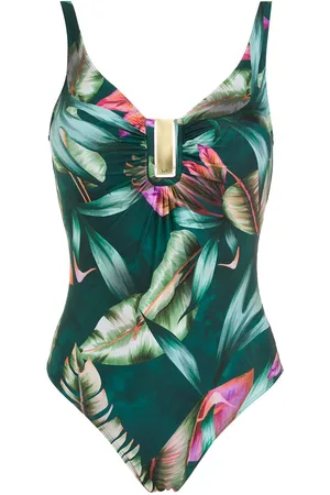 Lygia & Nanny Mirassol leaf-print swmsuit