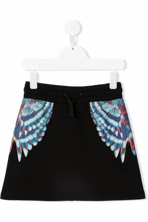 MARCELO BURLON Wings-print straight-leg miniskirt