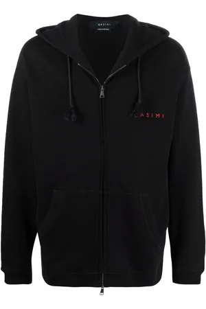 QASIMI Embroidered logo slogan hoodie