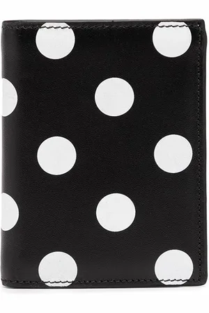 Comme des Garçons Polka dot-print leather cardholder
