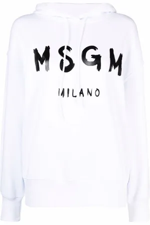 Msgm Logo-print cotton hoodie