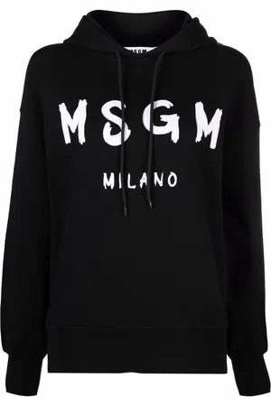 Msgm Logo-print cotton hoodie