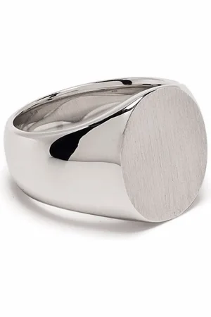 TOM WOOD Oval Satin signet ring
