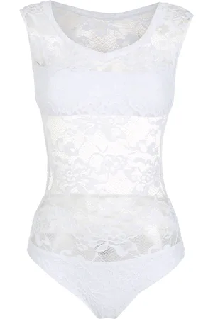 AMIR SLAMA Lace-panelled bodysuit