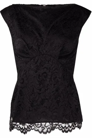 Philipp Plein Lace-patterned sleeveless blouse