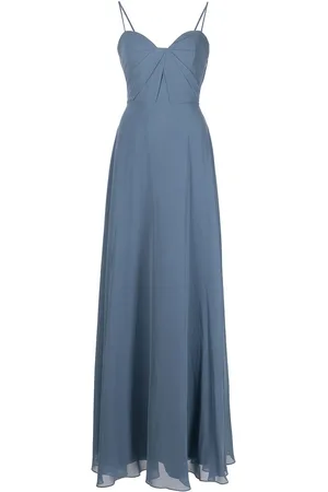Marchesa Notte Long spaghetti-strap dress