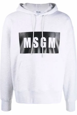 Msgm Logo-print cotton hoodie